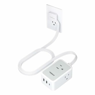 TESSAN Small Flat Plug Power Strip Review - Ultra Thin Extension Cord with 3 USB Ports